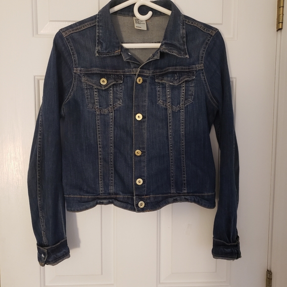 H&M Distressed Blue Denim Jean Jacket - Picture 4 of 6